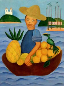 Tarsila do Amaral. Vendedor de frutas.1925Óleo sobre tela 108x84 Museu de arte moderna Rio de Janeiro RJ Foto Romulo Fialdini P089 Reprodução : 300 dpi 22,1 x 30 cm 