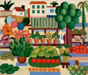 Tarsila do Amaral. A Feira II.1925Óleo sobre tela 45.3x54.5 cm Coleção Particular, São Paulo SP Foto Romulo Fialdini P079 Reprodução : 300 dpi 22,1 x 30 cm 